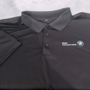 BMW Championship Adidas Golf Climalite Black Polo Shirt Mens XL Performance I